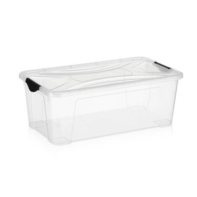 China Stocked Transparent Stackable Clear Plastic Storage 6L Sneaker Shoe Box for sale