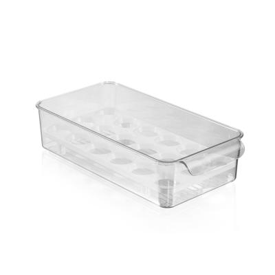 China Kitchen Fridge Organizer Plastic Stackable Egg Storage Box for sale