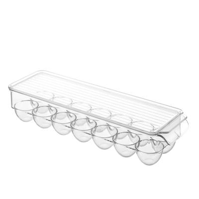 China Home Stocked Clear Plastic Kitchen Storage Bin Fridge Box Egg Container for sale