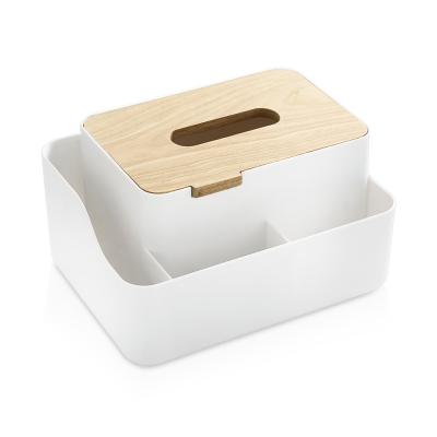 China Modern Home Office Organizer Storage Multifunctional Plastic Tissue Box for sale