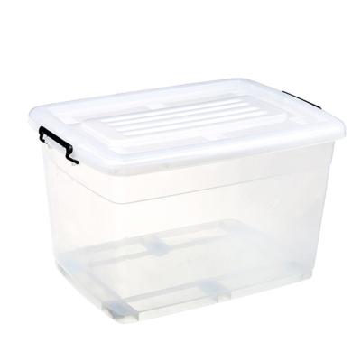 China 160l Large Plastic Stocked Toy Storage Box With Stackable Wheels for sale