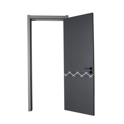 China New Design Competitive Price Thermal Insulation Large Sound Proof Doors Hotel Wooden Decorative Smart Lock Wood Door With Frame Price for sale