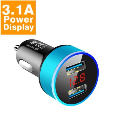 China Cell Phone Car Accessories 2 USB Car Charger Charging Left Adapter 12W 2.4A Dual USB Car Charger For Mobile Phone For iPhone for sale