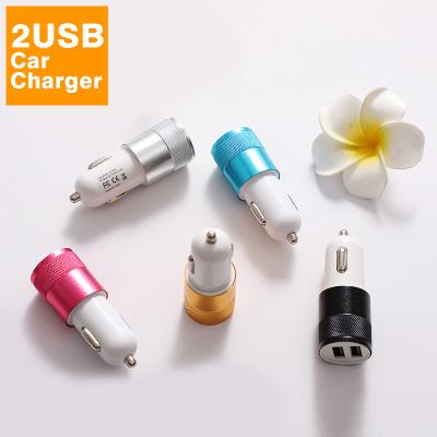 China Car Mobile Phone Dual 2 USB Smart Cigarette Socket Charging Lighter Universal Charger Adapter for iPhone Cell Phone Car Chargers for sale