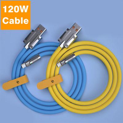 China MP3/MP4 Player 120W 6A Super Fast Zinc Alloy Palladium Type C Type To Type C USB-C Fast Charging Cord Liquid Silicone Data Cable For iPhone Samsung Xiaomi for sale