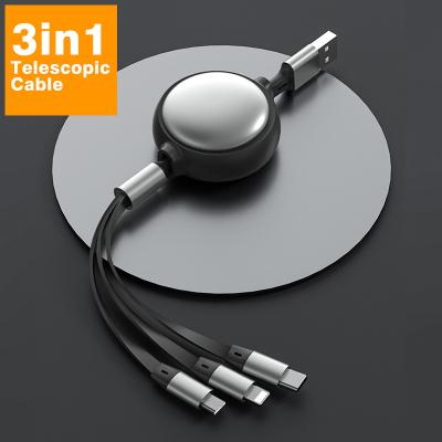 China MP3/MP4 Player Logo Customization 3 In Gifts 1 Cable 3.3Ft 3.5 F t 1.2m For Type-c Light Micro 8 Pin Android Phone Charging ning Cable for sale