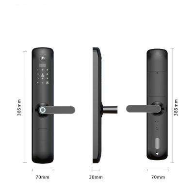 China Automatically locked. High Security Password Fingerprint Tuya WIFI Digital Automatically Rotated Biometric Electric Smart Door Lock for sale