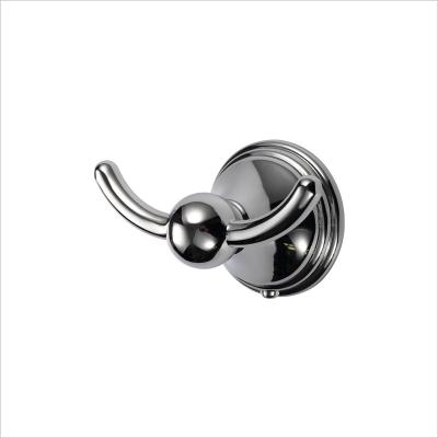 China Modern Bathroom Accessories Bath Hardware Wall Mounted Coat Hook Double Robe Hooks for sale