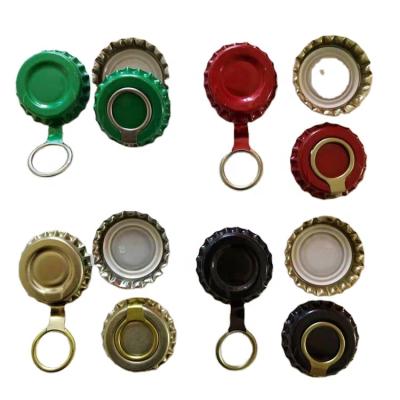 China Non-refillable tinplate crown cap/OEM logo metal bottle cap beer crown caps soda bottle custom soda bottle lid other beer pull ring crown easy open cov lid for sale