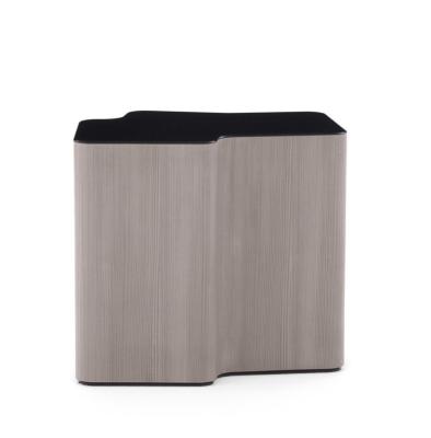 China \ Nordic Simple Style Nightstand Modern Design Dipped Gray Flannelette Wood Bedside Table For Bedroom Hotel Use Apartment for sale