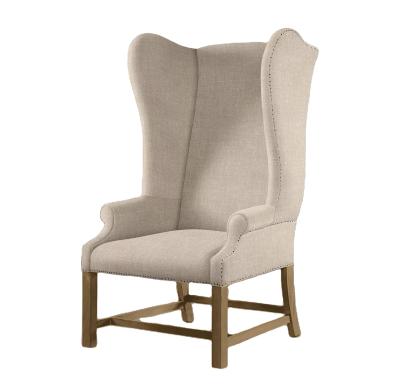 China Modern Home American Luxury Leisure Style Furniture Comfort Simple French Wingback Armchair Dining Chair for sale