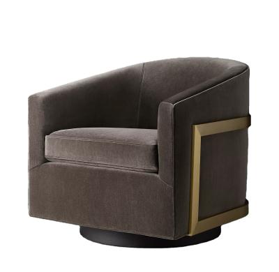 China Modern American Luxury Italian Reginald Swivel Chair Ultra Comfortable Classic Streamline Design for sale