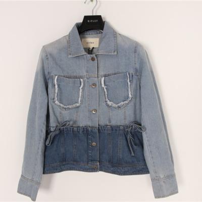 China Stockpapa China Good Quality Fashionable Cotton Ladies Denim/Polyester Casual Jacket Wholesale Clothes For Women for sale