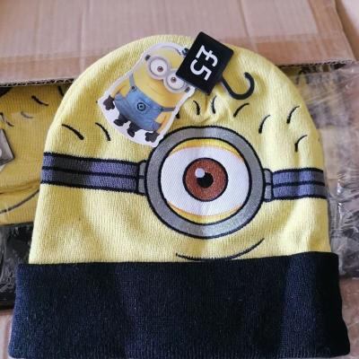 China Character Stockpapa Factory Inventory Kids Minion Knit Hat for sale