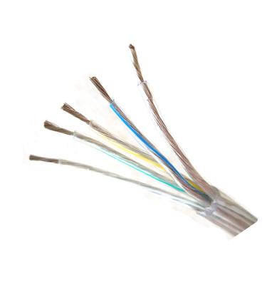 China SVT 5 Core 18AWG Underground PVC 105 Degree 300V Transparent Power Supply Electrical Wire And Cable for sale