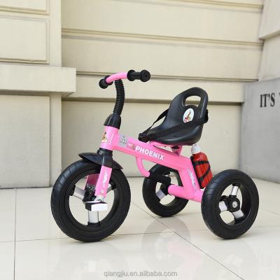 China Ride On Toy Lovely Porcelain Baby Tricycle Kids Tricycle Steel Frame Tricycles For Children With Rubber Wheels for sale