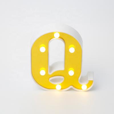 China Commercial Use Letter Marquee Sign Battery Cable Light For Indoor Decoration for sale