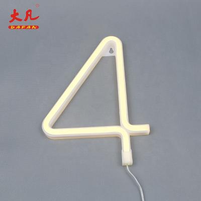 China ALL Festival USB Battery 4 Shape Flexible LED Wall Decor Neon Light for sale