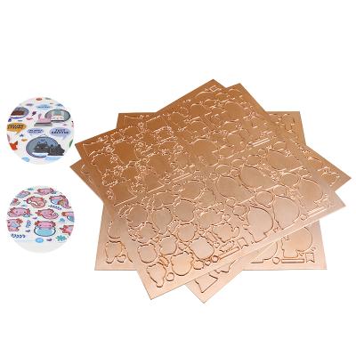 China Household Product Mold Plate Corrosion Logo Stamping Template 1.5 Mold Household Copper Customized Punch Product For Sticker Making for sale