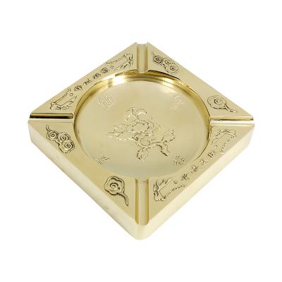 China Customer Style Customized 3D Metal High End Bronze Carving Luxury Ashtray Sales for sale