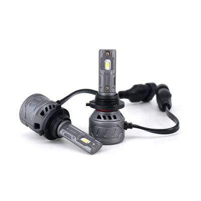 China All In One Design 9006 White Led Headlight 12V 6500k High Low Beam Lights Auto Lighting System Led Bulb For Car for sale