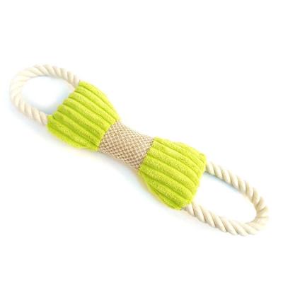 China New Viable Cute Bowknot Rope Knot Chewing Toys For Dogs And Cats Accompany Squeaky Interactive Dog Cat Toys Plush Candy Wholesale for sale