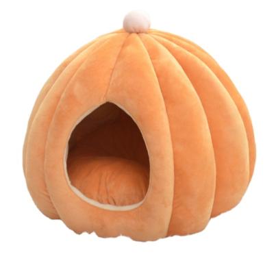 China Manufacturer Wholesale Amazon Hot Selling Breathable Pet Nest Semi-enclosed Round Plush Cat Board Warm Pet Nest for sale