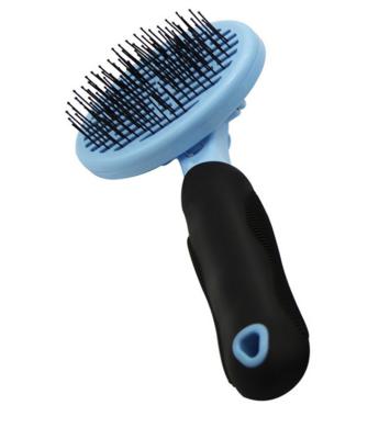 China New Sustainable Pet Cleaning Sets Automatic Pet Hair Removal Comb With One Button Pet Grooming Dematting Brush for sale