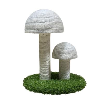 China Cat Climbing Scratch Toy Natural Mushroom Cat Viable Canvas Simulated Tree for sale