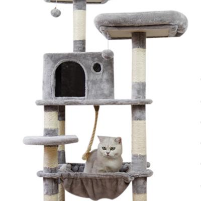 China Viable Natural House Small Cat Tree Housing Cat Scratcher Tree for sale