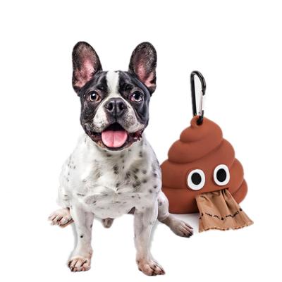 China Custom Logo Wholesale Pet Poop Bag Stocked Stand Portable Dog Waste Bag Dispenser for sale