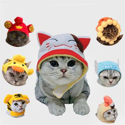 China Viable Wholesale Multiple Type Cute Halloween Pet Costume Hat Headgear For Dogs And Cats for sale