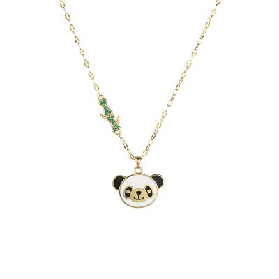 China Fashionable cute little bear light new factory casual style girl's beauty sense luxury premium clavicle chain for sale