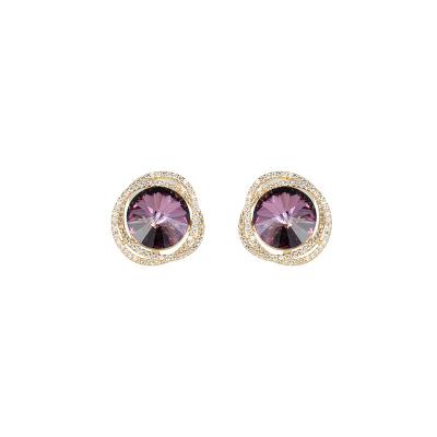 China High-end atmospheric light luxury new Meixun tide temperament big water ear clips national round eye earrings for sale