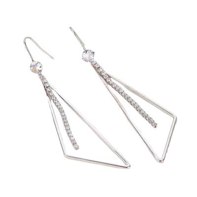 China Other Fashion Jewelry Triangle Earrings Gold Color Stainless Steel Geometric Drop Earrings Big Long Earings for sale