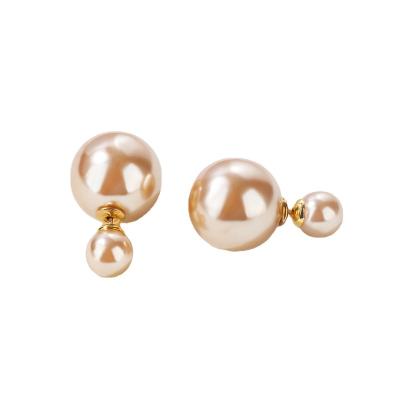 China Romantic Earring For Women Fashion Statement 14k Imitation Pearl Gold Plated Pearl Earrings 2020 for sale