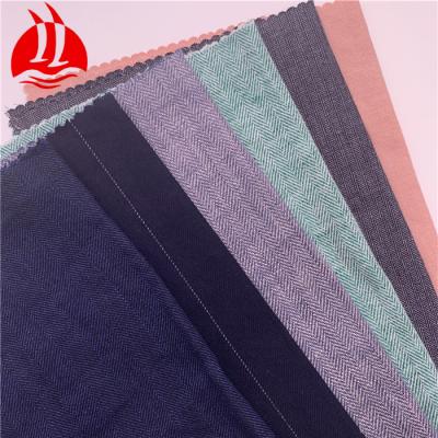 China China Factory New Design 100% Amazon Hot Sustainable Linen Fabric Herringbone Fabric for sale