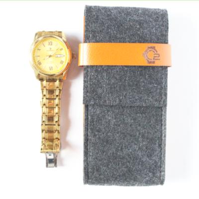 China Custom Watch Bag High Quality Felt Wearproof Watch Travel Pouch for sale