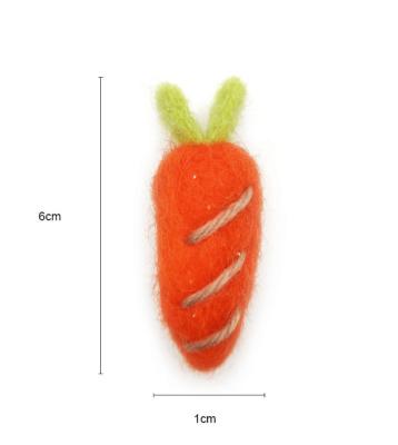 China Eco-friendly hot sale wool felting craft material needle felt kitt felt push carrot baby toy for sale