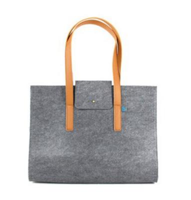 China Wholesale High Quality Customized Felt Women Shoulder Bag Felt Handbag Felt Tote Women Handbags for sale