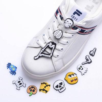 China Eco-Friendly Lace Charms Sneaker Decoration PVC Lace Lock Charm Lace Decoration Accessories Wholesale Hallowmas Gift for sale