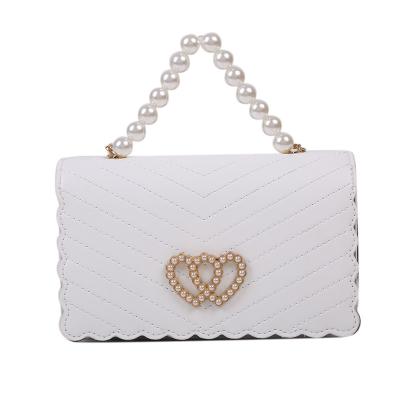 China 2022 Korea Cross - Body Shoulder Lady Style Women Handbag Cute Pearl Bags for sale