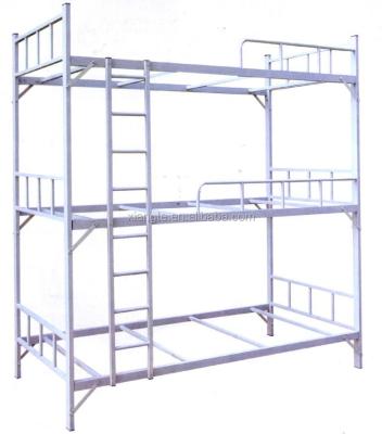 China Heavy duty 3 tier bunk bed high durablity save space 3 sleepers three triple layers bed designs for 3 person for sale