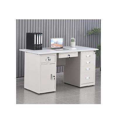 China Simple Steel White Executive Cheap Modern Office Design Metal Furniture Office Desk Steel Table for sale