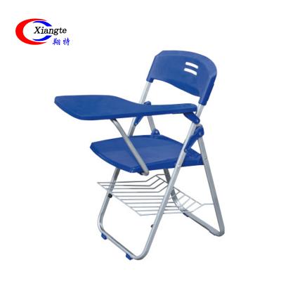 China Fixed Hot Sale Training Conference Student Modern Foldable Training Chair With Writing Board for sale