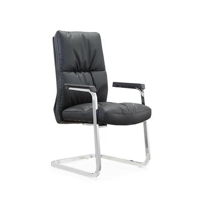 China Wholesale Cheap NAPPA PU Price Meeting Boss Room Leather Executive Office Chair Without Wheels for sale