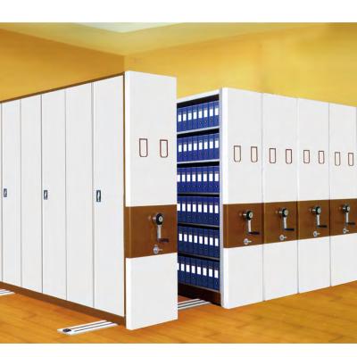 China Corrosion Protection Storage Movable Metal Shelving Mass Compact Metal System Movable Shelving Steel Shelves For File Box for sale