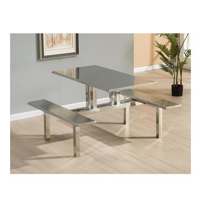 China Contemporary Waterproof Staff Dining Table Metal University Public School Eating Canteen Restaurant Furniture Table for sale