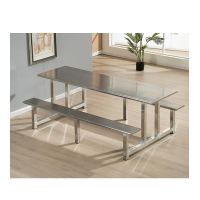 China Contemporary Restaurant Cafeteria Furniture Dining Table Sets Modern Student School Canteen Table And Chairs for sale