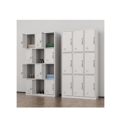 China Office Furniture Waterproof Steel Locker Stainless Steel Shoe Door Metal 12 Lockers Office Cabinet Closet Double for sale